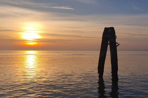 photographer Bitten by the Bug uncategorized  photo. most of the venetian lagoon is quite shallow often not more than a couple of feet deep  hence the wooden piles that mark the relatively deep passages that are safe for navigation.