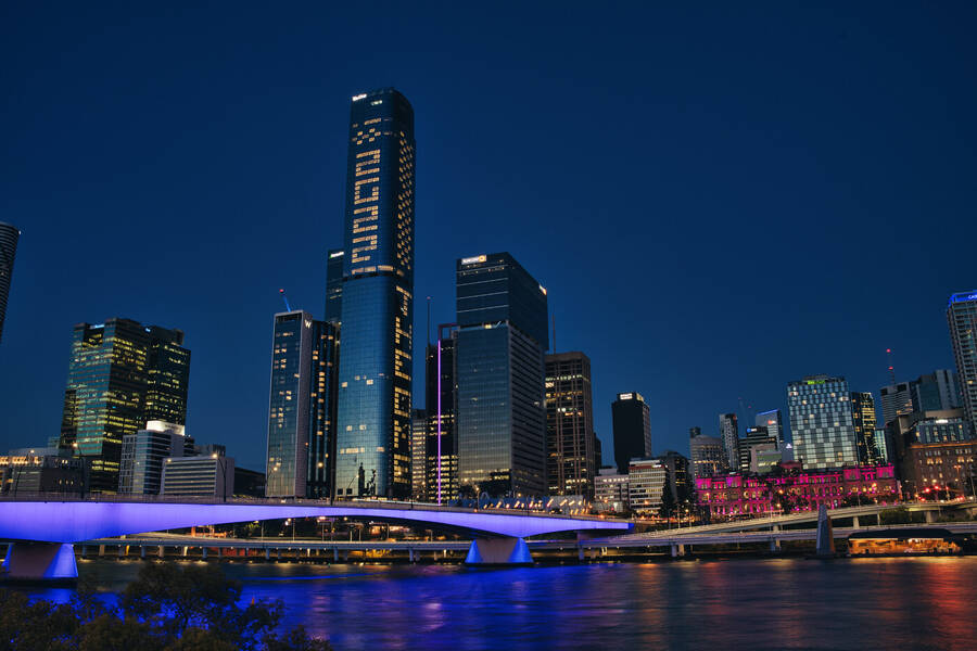 photographer BFTP night modelling photo taken at Brisbane City