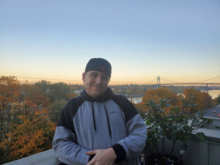 digital artist OG SE landscape  photo taken at Portland OR, Steel Bridge