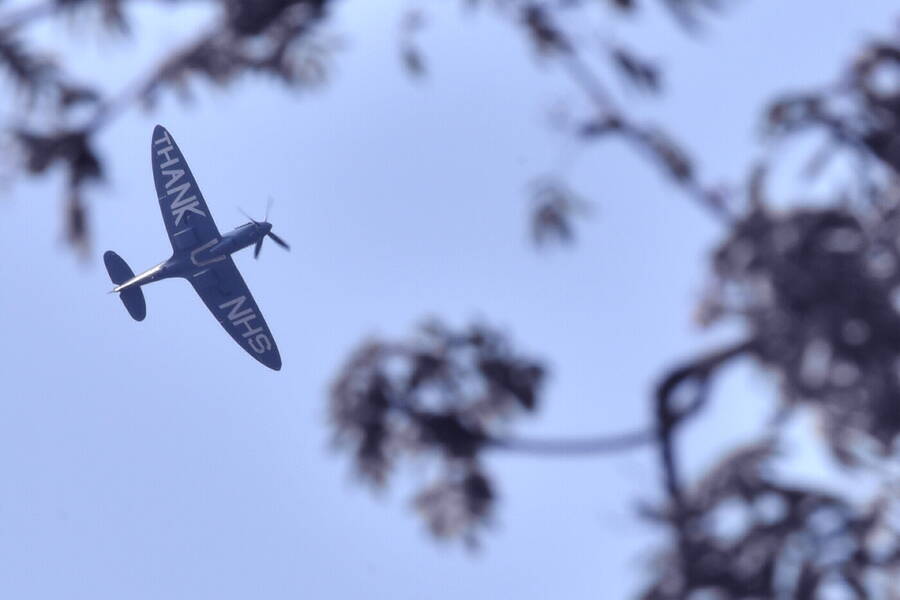photographer TonyHill documentary photo taken at Flypast over Castle Hill Hospital, Cottingham, East Riding of Yorkshire