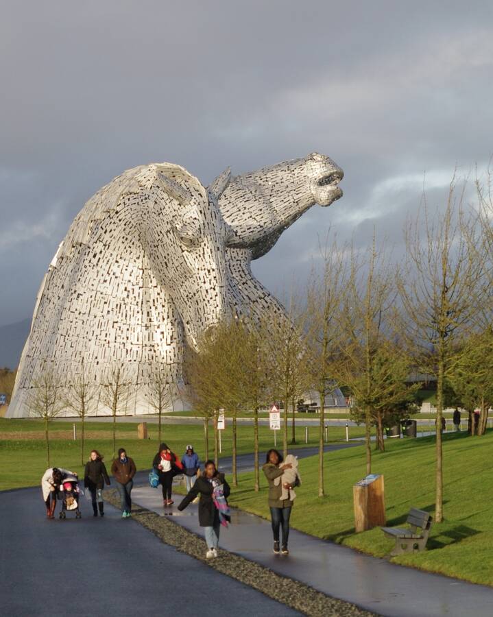 photographer Fotochawes landscape  photo. andy scott039s sculpture in helix park falkirk scotland.
