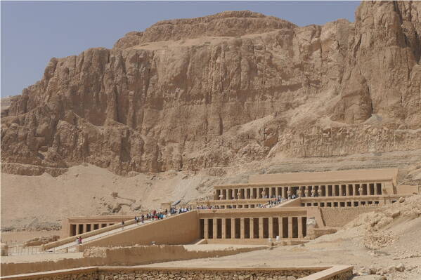 photographer Bitten by the Bug travel  photo. the mortuary temple of the pharaoh hatshepsut  she was one of the very few female pharaohs and the first to build their mortuary temple in this area  she would be followed in doing so by many others leading to the 
